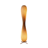Floor Lamp Amber Pleated Diffuser | Contemporary