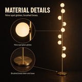 Floor Lamp Brass Opal Glass | Contemporary