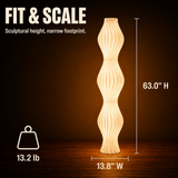 Floor Lamp Opal Glass Sculptural | Contemporary