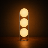Floor Lamp Opal Glass Three Globes | Contemporary