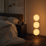 Floor Lamp Opal Glass Three Globes | Contemporary