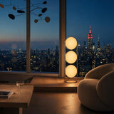 Floor Lamp Opal Glass Three Globes | Contemporary