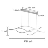Pendant Light Metal Curved LED | Modern
