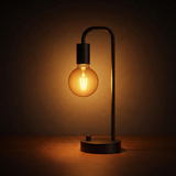 Table Lamp Metal Exposed Bulb | Minimalist