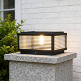 Wall Lamp Ribbed Glass Metal | Contemporary