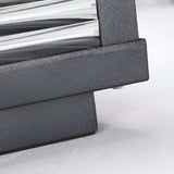 Wall Lamp Ribbed Glass Metal | Contemporary