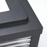 Wall Lamp Ribbed Glass Metal | Contemporary
