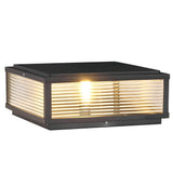 Wall Lamp Ribbed Glass Metal | Contemporary