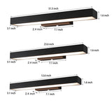 Wall Light Black Rectangular LED | Modern